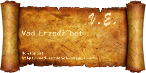 Vad Erzsébet névjegykártya